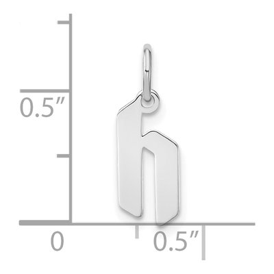 Sterling Silver Lowercase Letter H Pendant – view 3