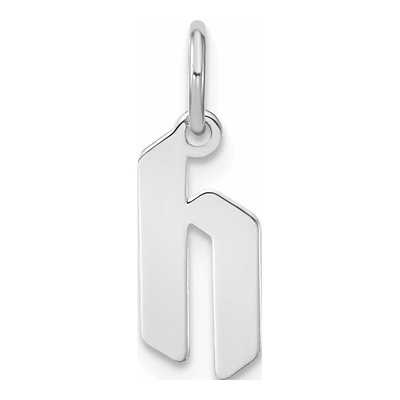 Sterling Silver Lowercase Letter H Pendant