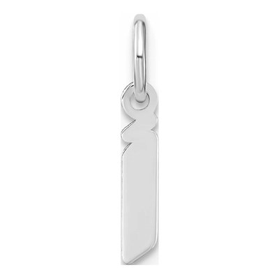 Sterling Silver Lowercase Letter I Initial Pendant
