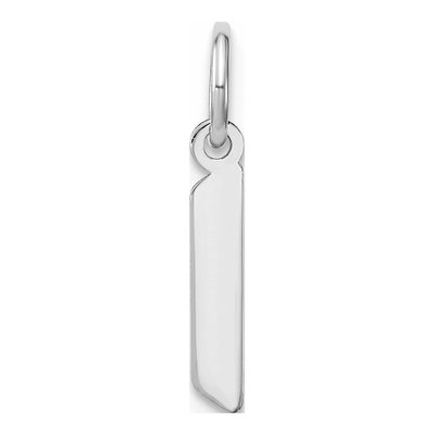 Sterling Silver Lowercase Letter L Pendant