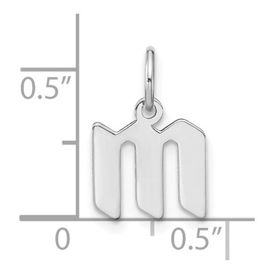 Sterling Silver Lowercase Letter M Pendant – view 3