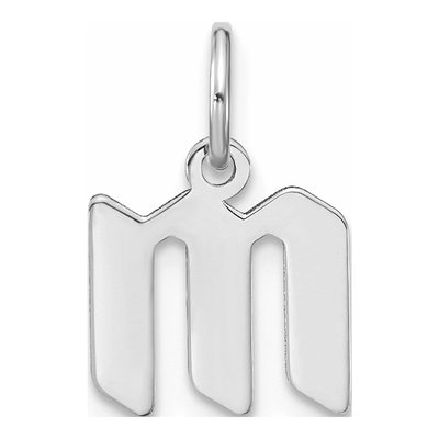 Sterling Silver Lowercase Letter M Pendant