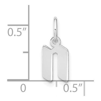 Sterling Silver Lowercase Letter N Pendant – view 3