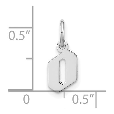 Sterling Silver Lowercase Letter O Pendant – view 3