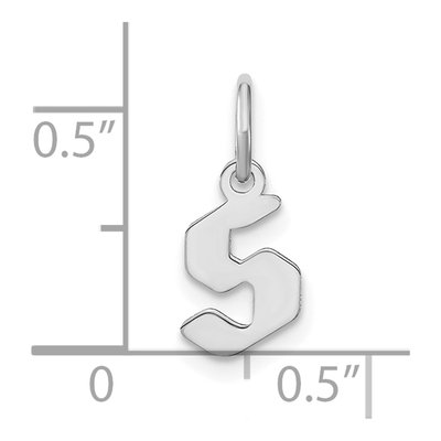 Sterling Silver Lowercase Letter S Pendant – view 3