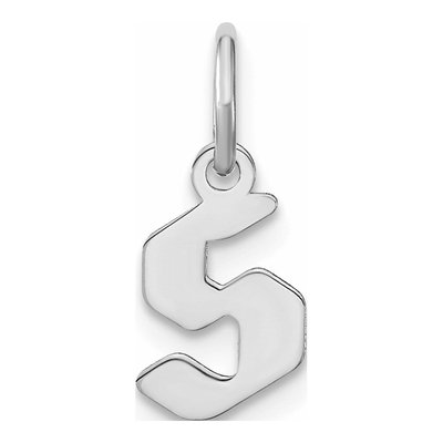 Sterling Silver Lowercase Letter S Pendant