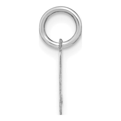 Sterling Silver Lowercase Letter V Pendant – view 2