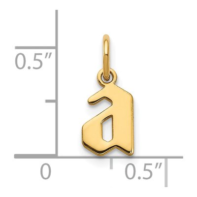 14K Yellow Gold Letter A Pendant – view 4