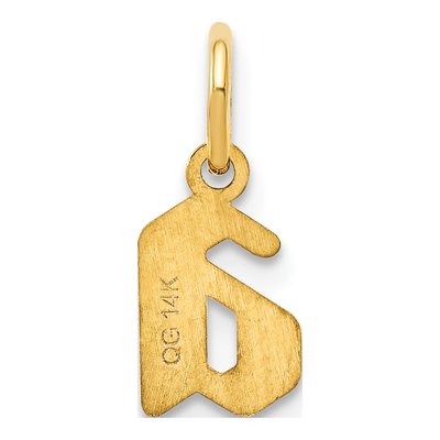 14K Yellow Gold Letter A Pendant – view 5