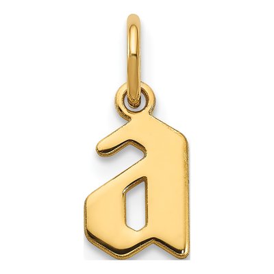14K Yellow Gold Letter A Pendant