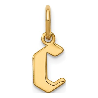 14K Yellow Gold Lower Case Letter C Pendant