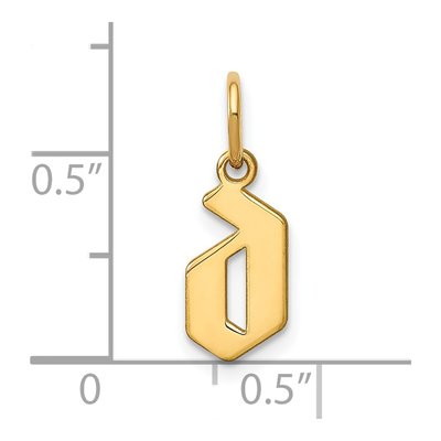 14K Yellow Gold Letter D Pendant – view 3