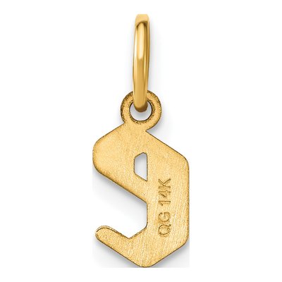 14K Yellow Gold Lowercase Letter E Pendant – view 4