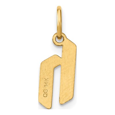 14K Yellow Gold Letter H Pendant – view 4