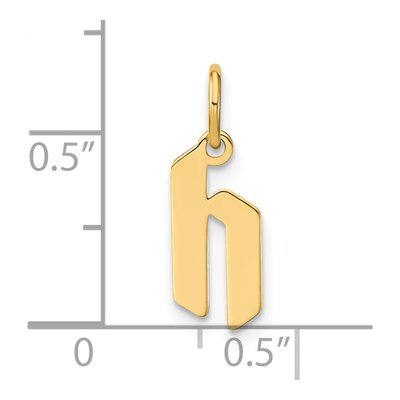 14K Yellow Gold Letter H Pendant – view 5