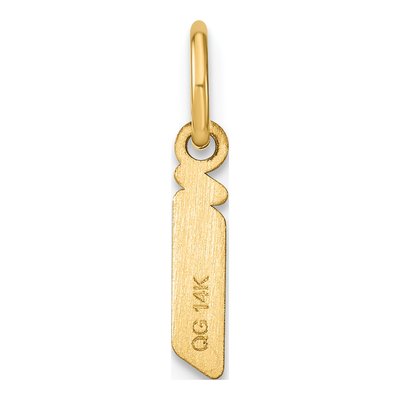 14K Yellow Gold Letter I Initial Pendant – view 3