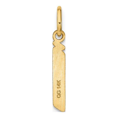 14K Yellow Gold Lowercase Letter J Pendant – view 4
