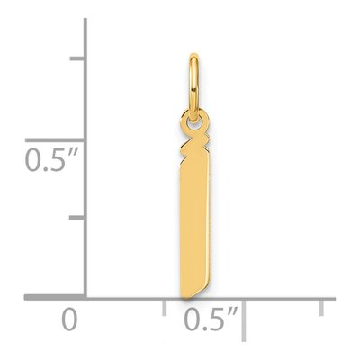14K Yellow Gold Lowercase Letter J Pendant – view 5