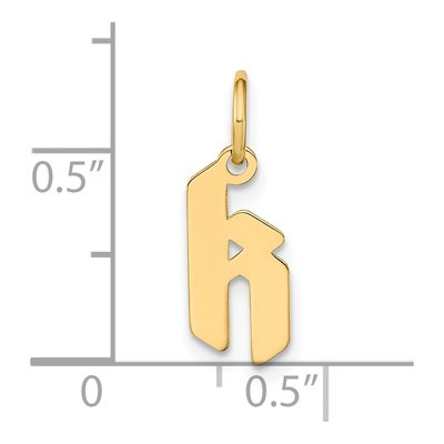 14K Yellow Gold Letter K Pendant – view 5