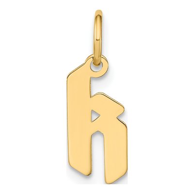 14K Yellow Gold Letter K Pendant