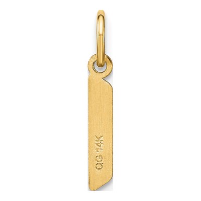 14K Yellow Gold Lowercase Letter L Pendant – view 3