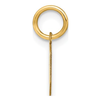 14K Yellow Gold Lowercase Letter O Pendant – view 3