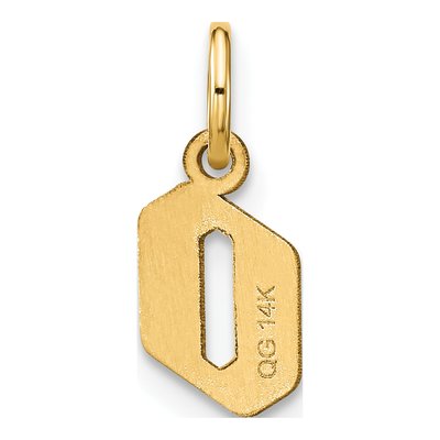 14K Yellow Gold Lowercase Letter O Pendant – view 4