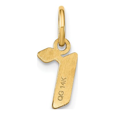 14K Yellow Gold Lowercase Letter R Pendant – view 4
