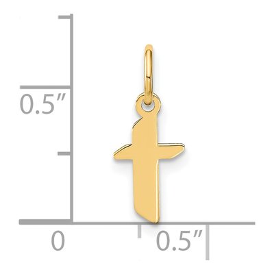 14K Yellow Gold Letter T Pendant – view 5