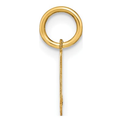 14K Yellow Gold Lowercase Letter V Pendant – view 3