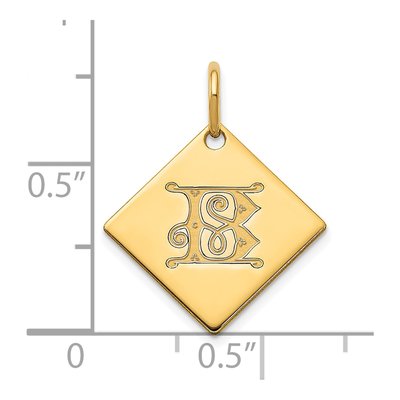 Gold-Plated Sterling Silver Letter B Charm – view 2