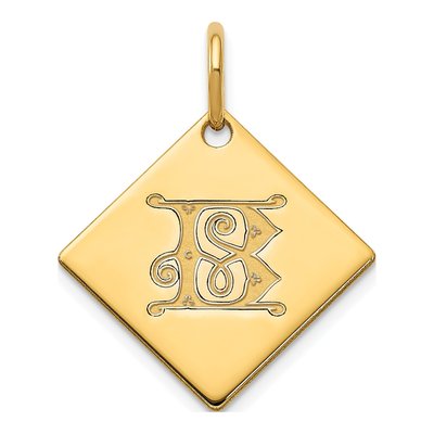 Gold-Plated Sterling Silver Letter B Charm
