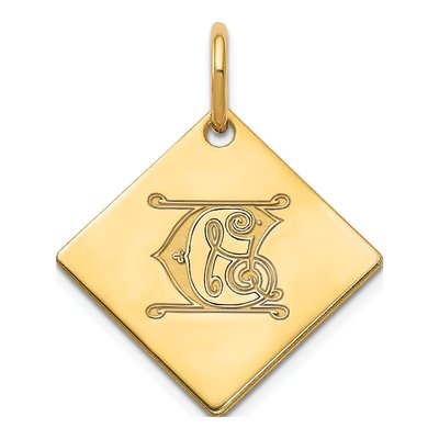 Gold-Plated Sterling Silver Letter C Charm