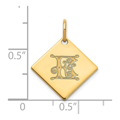 Gold-Plated Sterling Silver Letter E Charm – view 2