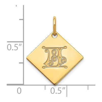 Gold-Plated Sterling Silver Letter J Charm – view 2