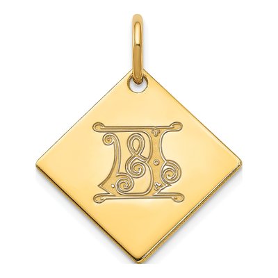 Gold-Plated Sterling Silver Letter J Charm
