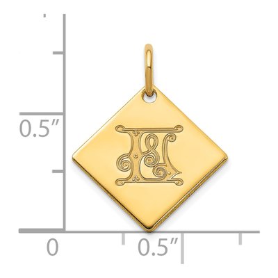 Gold-Plated Sterling Silver Letter L Charm – view 2