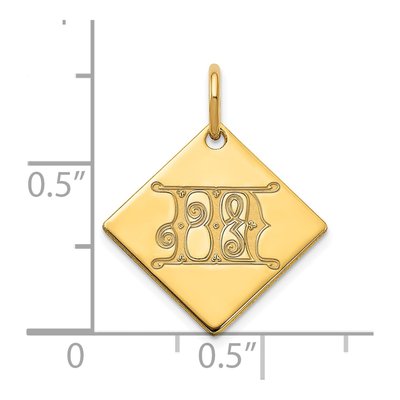 Gold-Plated Sterling Silver Letter M Charm – view 2