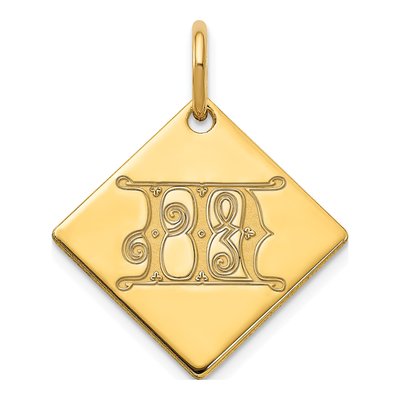 Gold-Plated Sterling Silver Letter M Charm