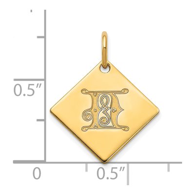 Gold-Plated Sterling Silver Letter N Charm – view 2