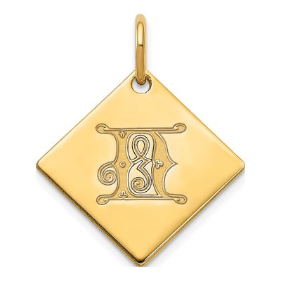 Gold-Plated Sterling Silver Letter N Charm