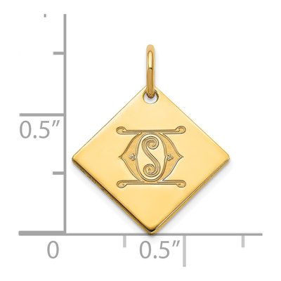 Gold-Plated Sterling Silver Letter O Charm – view 2