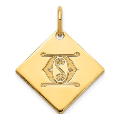 Gold-Plated Sterling Silver Letter O Charm