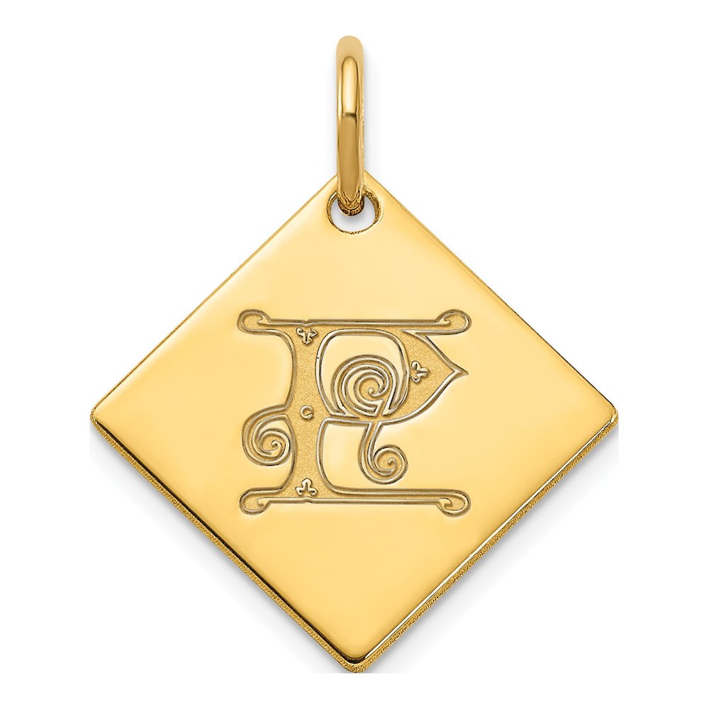 Gold-Plated Sterling Silver Letter P Charm