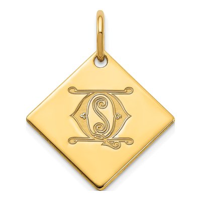 Gold-Plated Sterling Silver Letter Q Charm