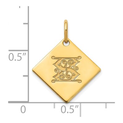 Gold-Plated Sterling Silver Letter S Charm – view 2