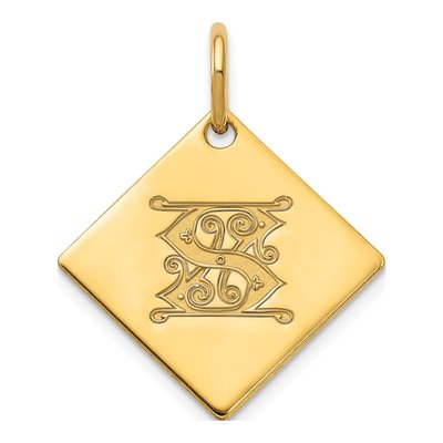Gold-Plated Sterling Silver Letter S Charm