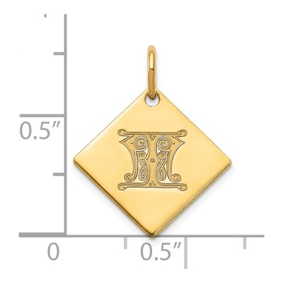 Gold-Plated Sterling Silver Letter T Charm – view 2