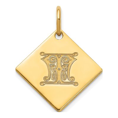 Gold-Plated Sterling Silver Letter T Charm