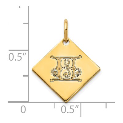 Gold-Plated Sterling Silver Letter U Charm – view 2